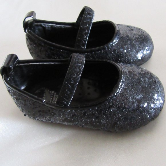 Toddler's size 4 black Sparkle shoes - Picture 6 of 6
